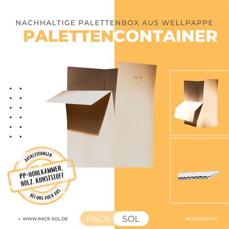 Pack Sol Palettencontainer Aus Wellpappe Hohlkammer Holz Kunststoff