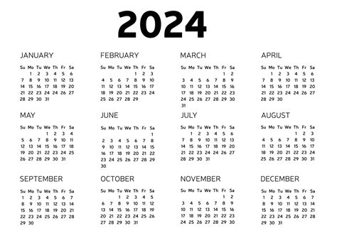 Horizontal Calendario 2024 A4 Vector Ilustración 26777295 Vector En