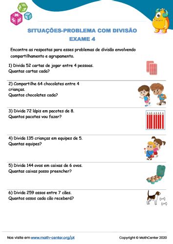 Atividade de divisão 4º ano worksheet Mergulhe na adrenalina do jogo