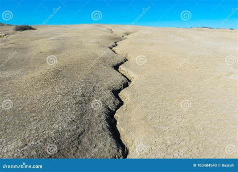 Cracked earth, earthquake stock photo. Image of landscape - 100484540