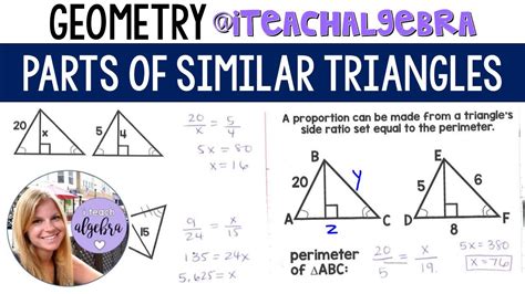 Geometry Parts Of Similar Triangles Proportional Perimeters