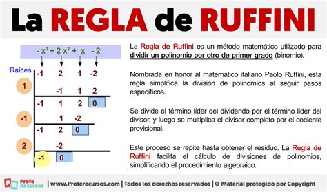 Qué Es La Regla De Ruffini