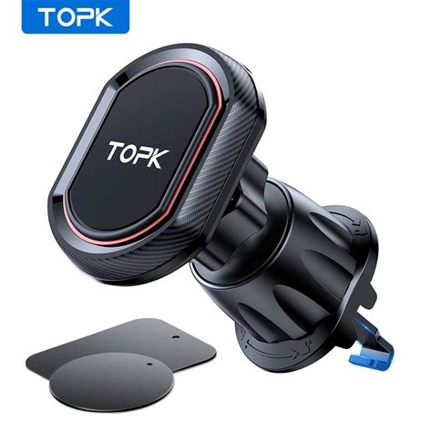 Topk Support De T L Phone Magn Tique Pour Voiture Grille D A Ration