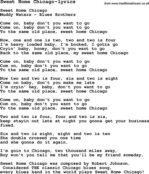 Sweet Home Chicago Lyrics Fasrreport