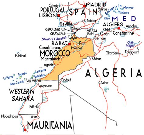 Political Map Of Morocco Morocco Political Map Vidiani Maps Of