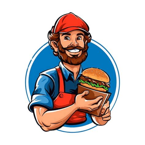 Premium Vector Modern Cartoon Character Of Food Delivery Men Vector