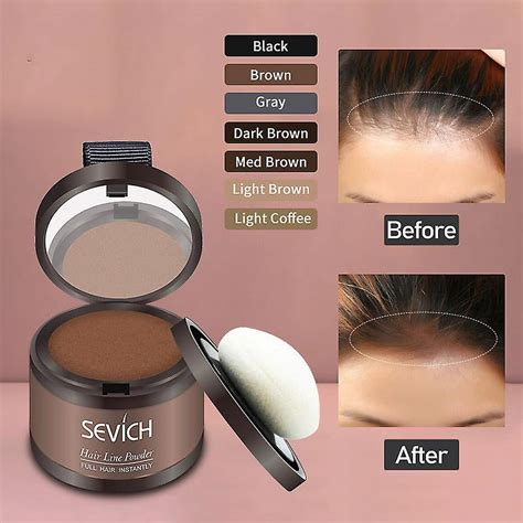 Sevich Hair Line Powder 4g Black Root Cover Up Natural Instant Waterproof Hairline Shadow Powder