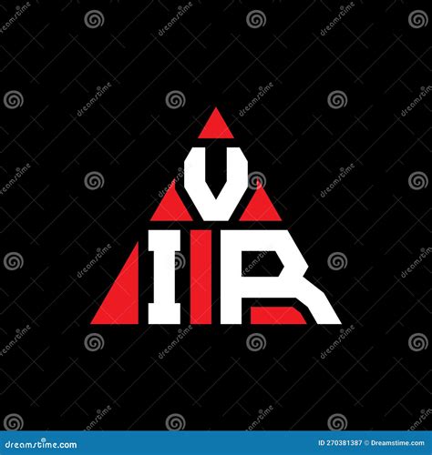 VIR Triangle Letter Logo Design with Triangle Shape. VIR Triangle Logo ...