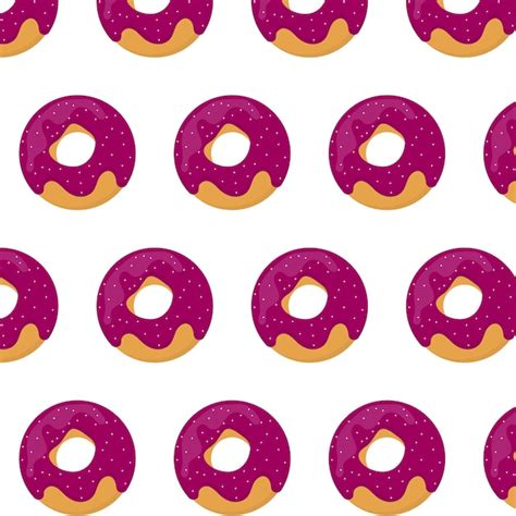 Premium Vector Donut Seamless Pattern Pattern With A Donut In Glaze