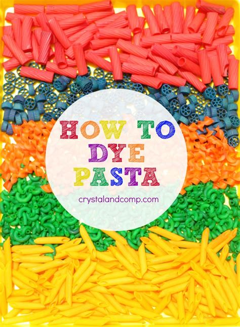 Pasta Crafts For Kids How To Dye Pasta