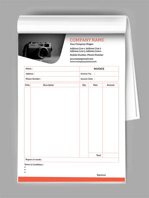 Bill Book Invoice Designs