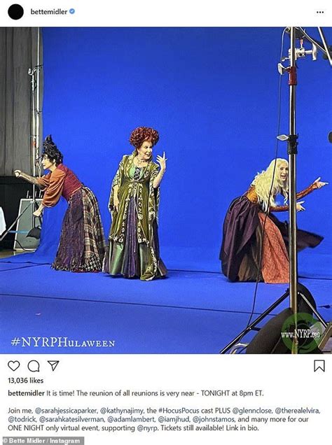 Bette Midler Posts Hocus Pocus Reunion Photo With Sarah Jessica Parker