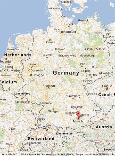 Munich on German Map