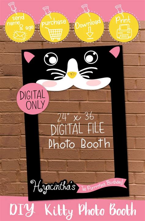 Digital Download Black Cat Birthday Party Theme 24 X Etsy