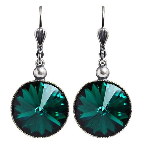 Grevenk Mper Earrings Swarovski Crystal Silver Rivoli Colours