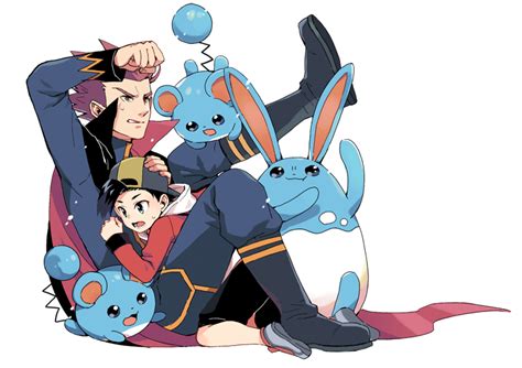 Ethan Lance Marill And Azumarill Pokemon And More Drawn By