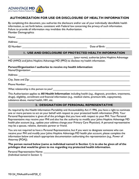 Fill - Free fillable John Hopkins Medicine Medicare Plan PDF forms