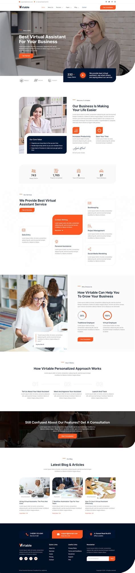 Virtable â Virtual Assistant Business Elementor Template Kit