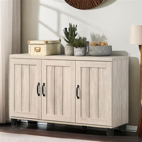 Gracie Oaks Jenika Pair Shoe Storage Cabinet With Three Doors Wayfair