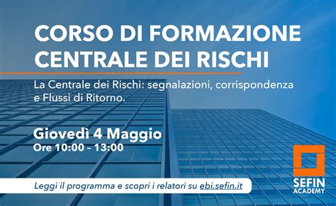 Corso Cr Sefin Academy Sefin S P A Ebi Easy Banca D Italia