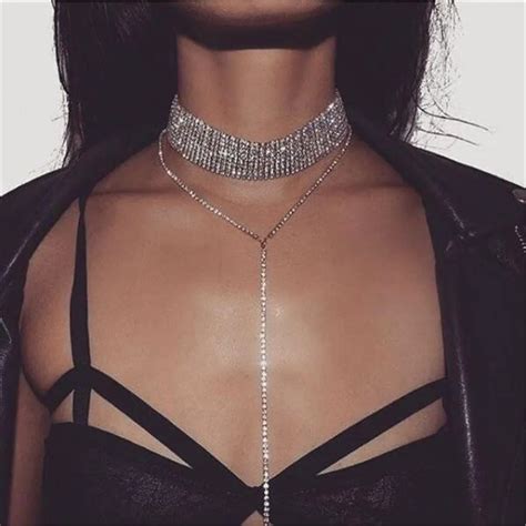 2017 New Fashion Rhinestone Choker Crystal Gem Luxury Chokers 2016 Collar Chocker Chunky