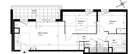 Plan Appartement T3 De 60 77 M² Neuf Résidence « Les Balcons Du Foron