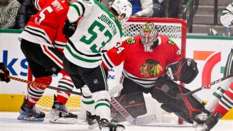 Blackhawks Give Up 5 In The 3rd Blow 3 Goal Lead In Loss To Stars Nbc Sports Chicago