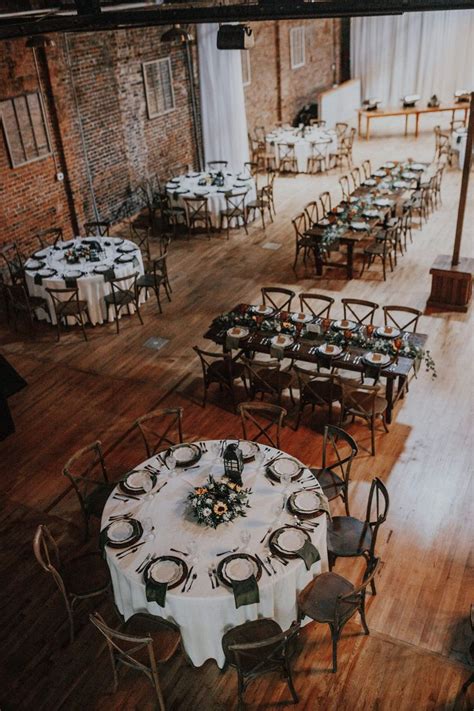 Indoor Wedding Reception At Industrial Wedding Venue In Tennessee