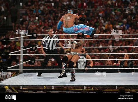 Mar 28 2010 Phoenix Arizona USA REY MYSTERIO Blue CM PUNK