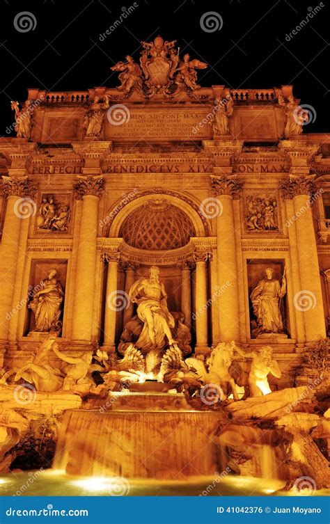 Fontana Di Trevi in Rome, Italy, at Night Stock Photo - Image of sculptures, locations: 41042376