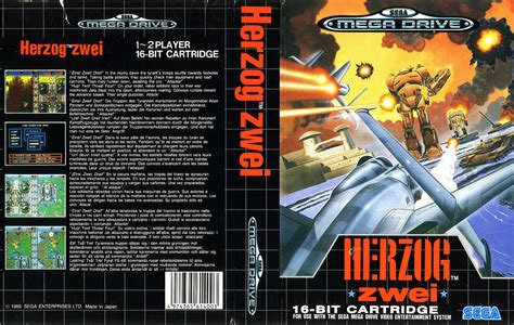 Herzog Zwei Mega Drive Genesis Pal Replacement Box Art Case Insert