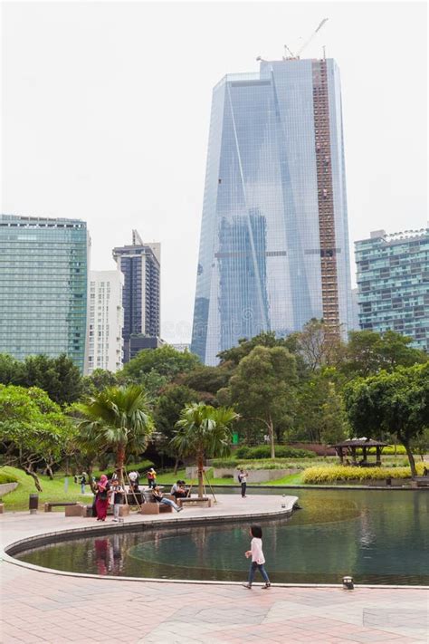 Klcc Park On A Daytime Vertical Street View Editorial Stock Image