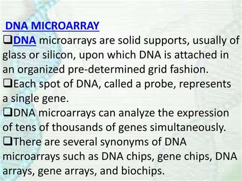 DNA microarray | PPT