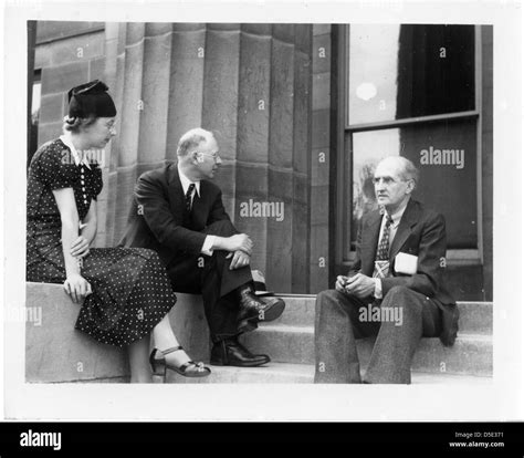 Left To Right Unidentified Woman Clark Leonard Hull 1884 1952