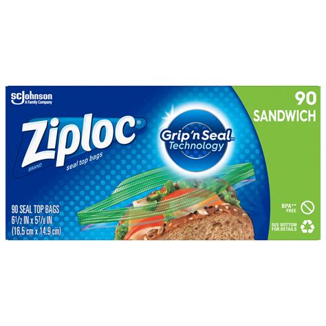 Ziploc Sandwich Bags With Easyguide Shop Storage Bags At H E B