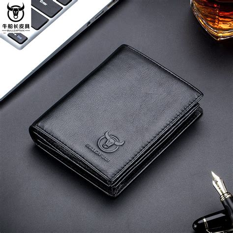 Bull Captain Men S Short Vertical Wallet Genuine Leather Multi Card