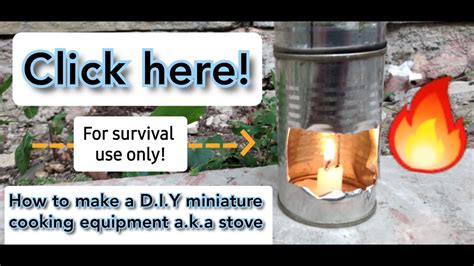 Diy Miniature Survival Cooking Equipment Aka Stove Survival Hack