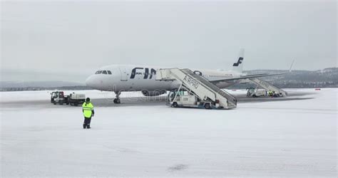 Arriving at Ivalo Airport, Finnish Lapland Stock Footage - Video of ...