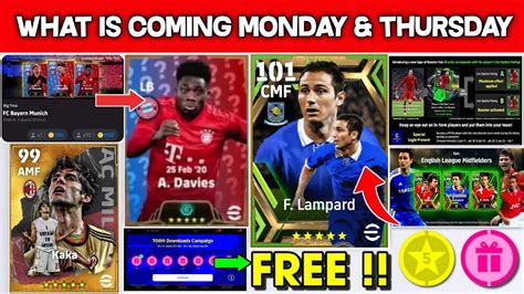 What Is Coming On Monday And Next Thursday In Efootball 2024 Mobile New Rewards And Free Coins 🤩🔔