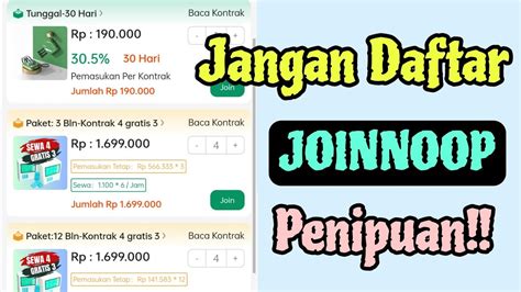 Jangan Daftar Aplikasi Joinnoop Sebelum Lihat Video Ini Review Jujur