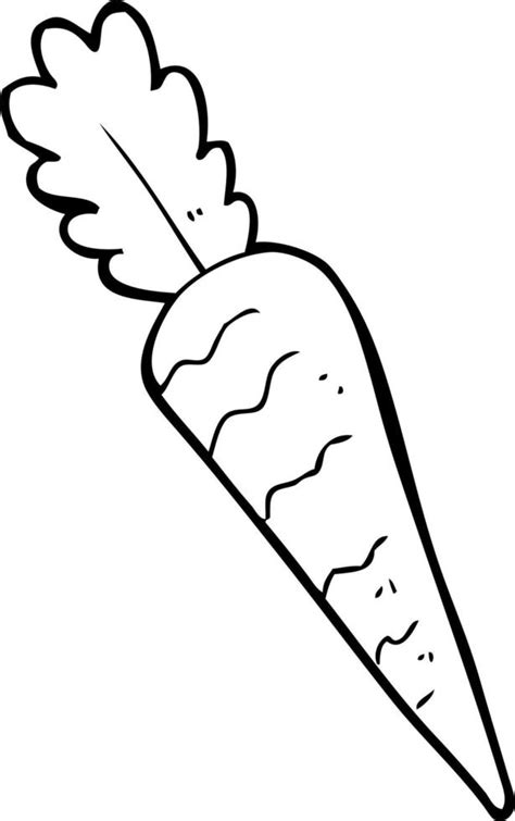 Line Drawing Cartoon Carrot 12890895 Vector Art At Vecteezy