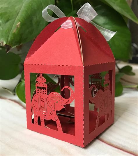 Buy 100pcs Red Elephant 5585cm Laser Cut Wedding