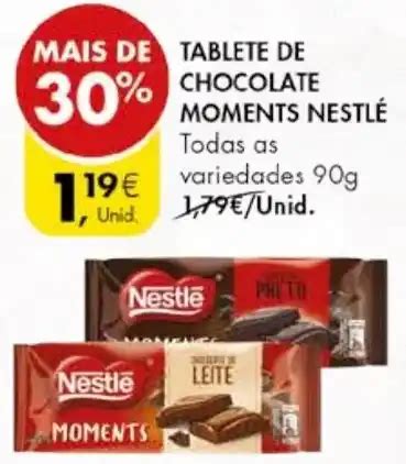 Promo O Tablete De Chocolate Moments Nestl G Em Pingo Doce