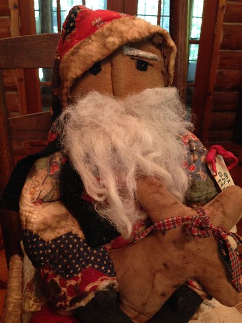 Large Primitive Santa Doll Handmade Santa By Thepokeypoodle