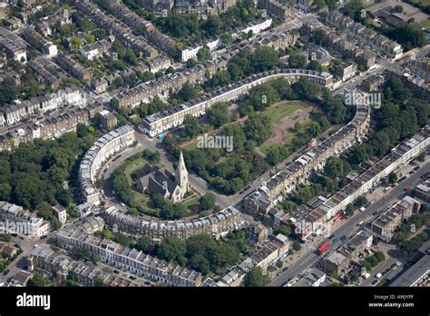 High Level Oblique Aerial View Of St Andrews Church Thornhill Square