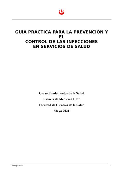 GUIA DE Control DE Infecciones Intrahospitalarias 2021 GUÍA PRÁCTICA