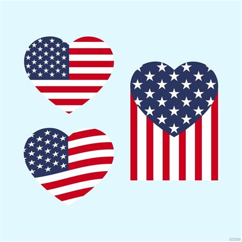 Heart Flag Clipart in Illustrator, SVG, JPG, EPS, PNG - Download ...