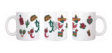 Taza Blanca Día De La Independencia De México Figuras En Venta En