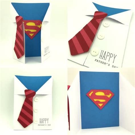 Happy Fathers Day Card Superman Shirt And Tie Card Etsy Happy