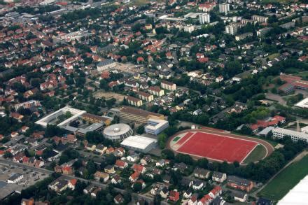 Städte und Gemeinden Luftbild Alzey Schulzentrum Joachim Sbrisny